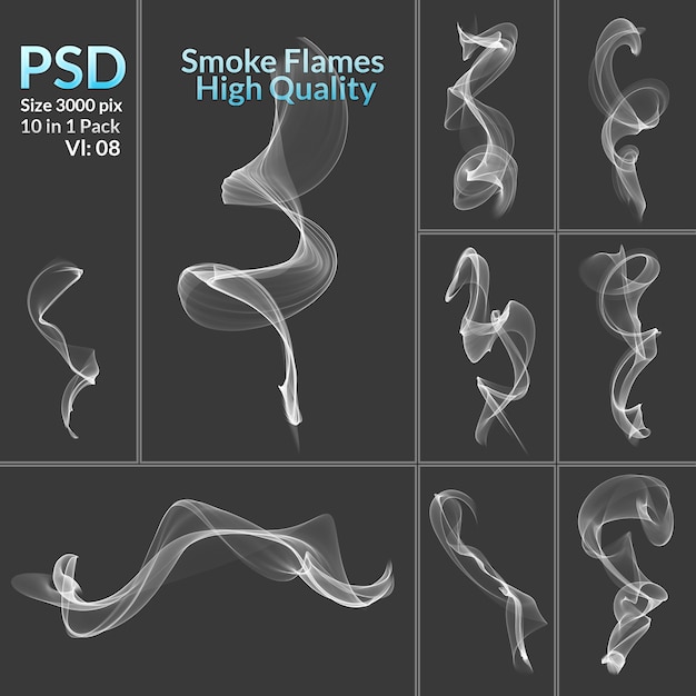 PSD abstract high quality smokes