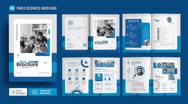 PSD modello di brochure del profilo aziendale infografica astratta psd