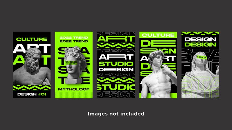 PSD abstract instagram stories
