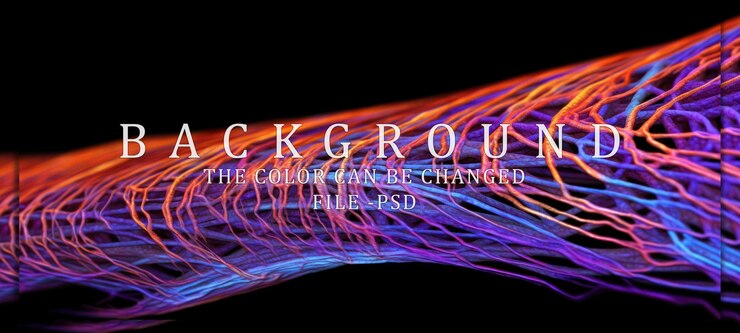 PSD abstract intertwined network of colorful lines
