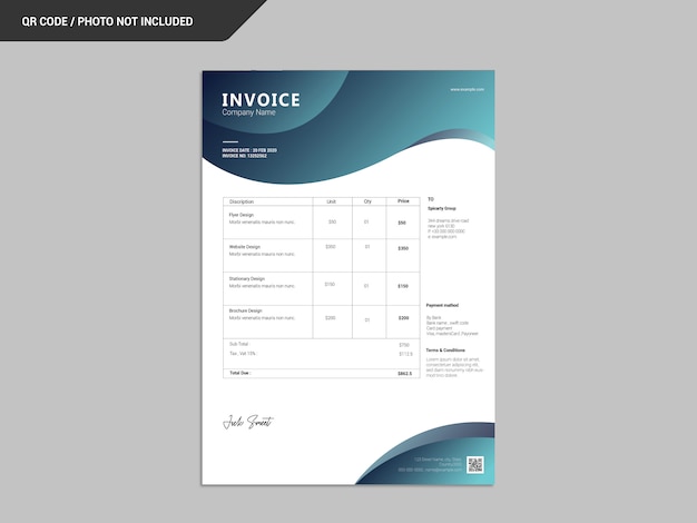 abstract Invoice Template