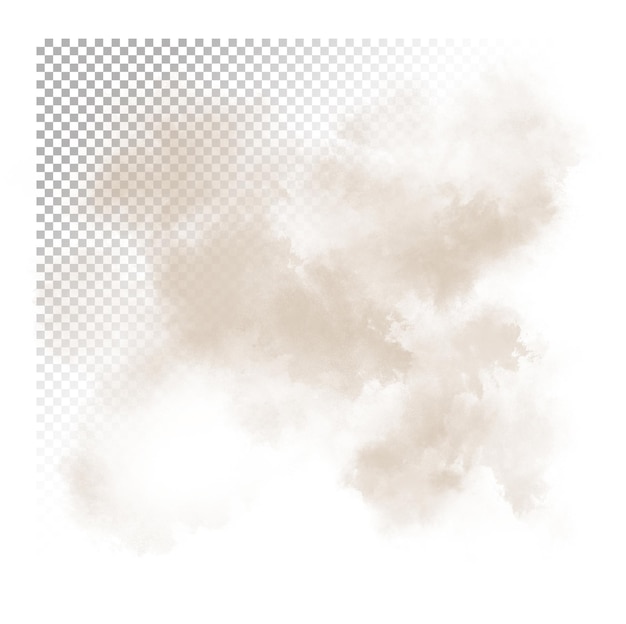 Abstract irregular cloud on transparent background