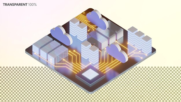 PSD abstract isometric city