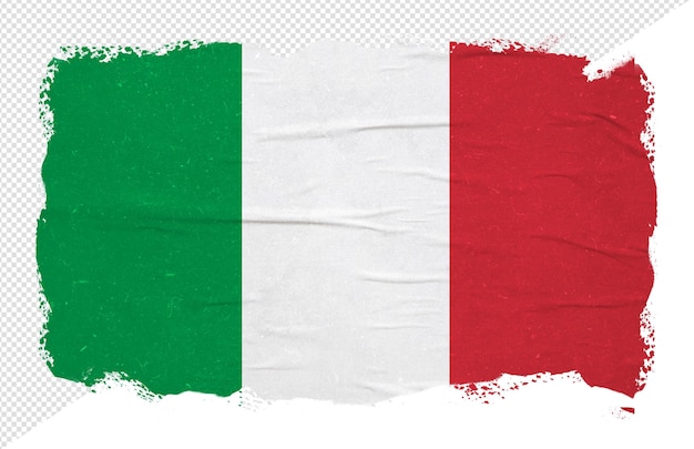 PSD Абстрактный флаг италии с эффектом мазка чернильной кистью