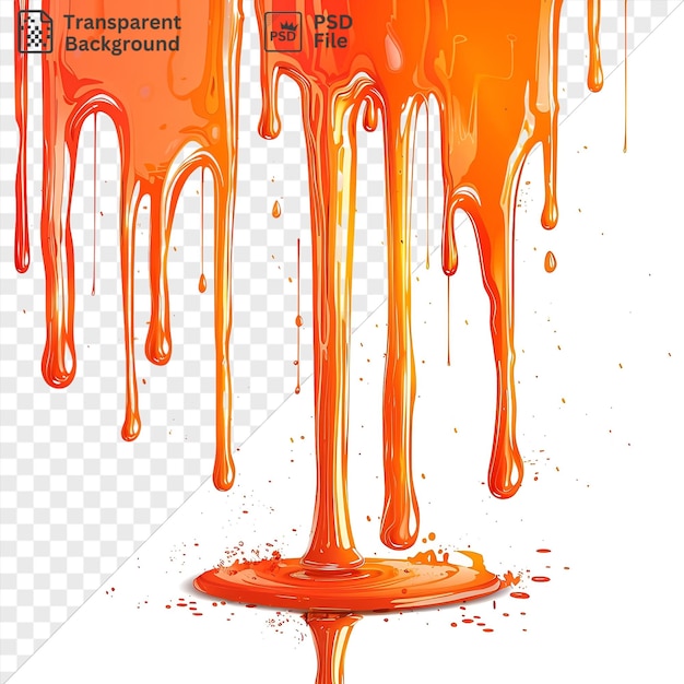 Abstract lava drips vector symbol volcanic orange liquid on a isolated background