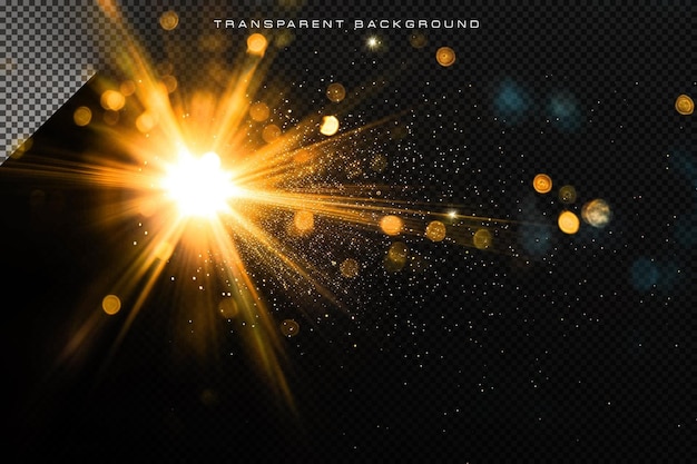 PSD abstract lens flare in transparent overlay