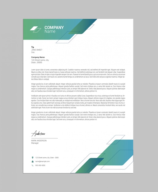 Abstract letterhead template