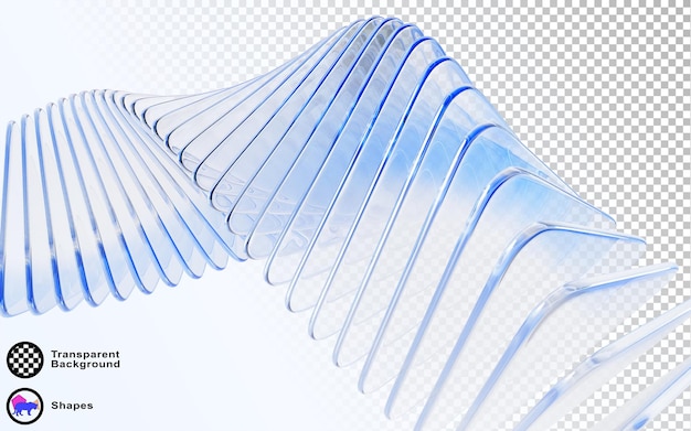 abstract light blue 3d background with glass transparent square plates row crystal gradient curve wave line pattern futuristic architecture design render digital tech banner