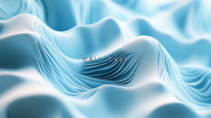 PSD 추상적인 밝은 파란색 파동 3d 표면
