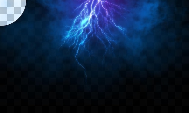 PSD abstract lightning transparent background design