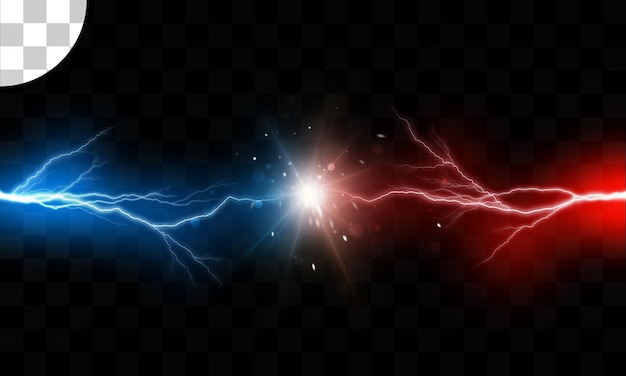 PSD abstract lightning transparent background design