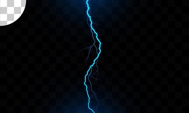 PSD abstract lightning transparent background design