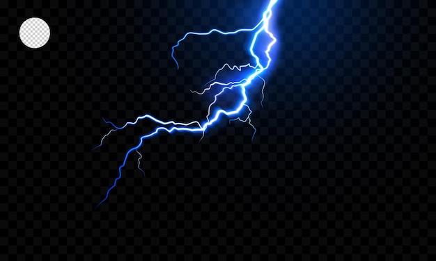 PSD abstract lightning transparent background design