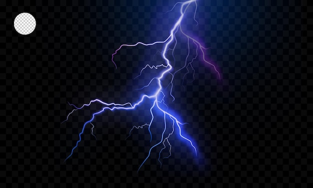 Abstract lightning transparent background design