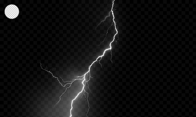 Abstract lightning transparent background design