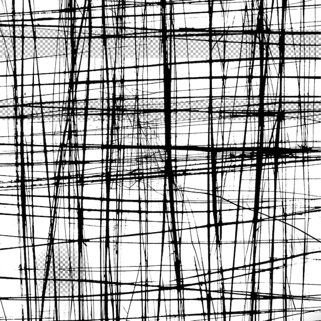 Abstract lines scribble sketch transparent background