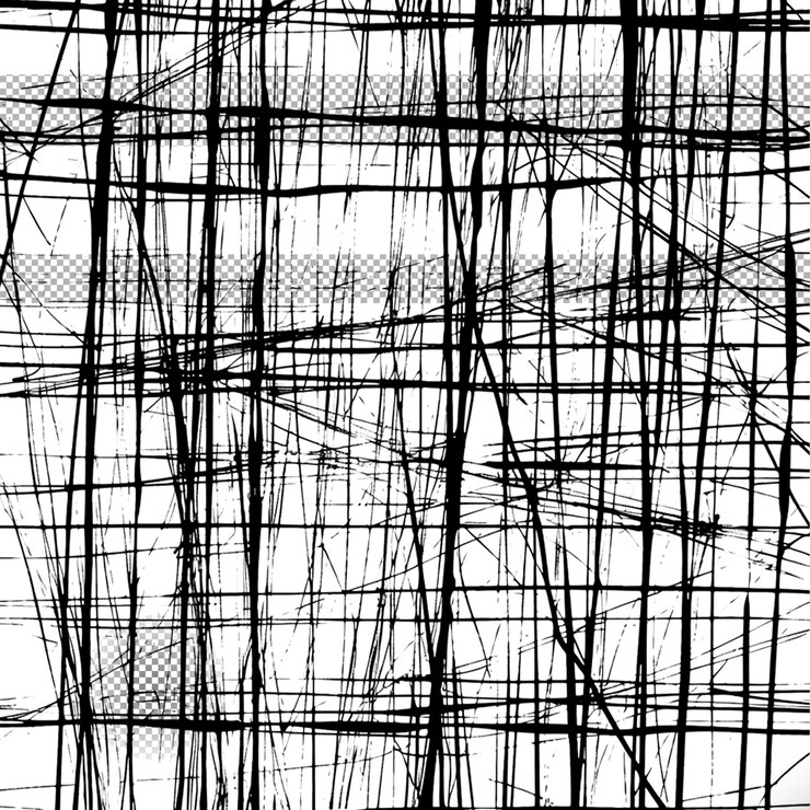 PSD abstract lines scribble sketch transparent background
