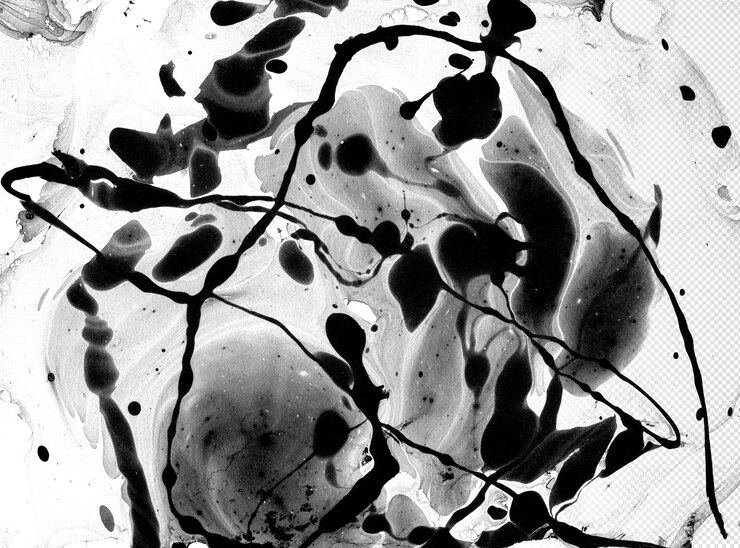 PSD abstract liquid black acrylic art marble texture png