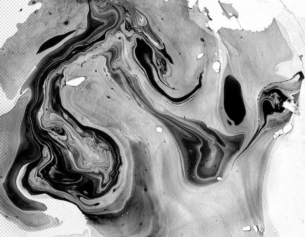 PSD abstract liquid black acrylic art marble texture png