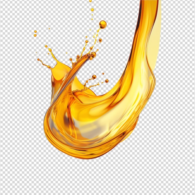 Abstract lubricant oil isolated on transparent background