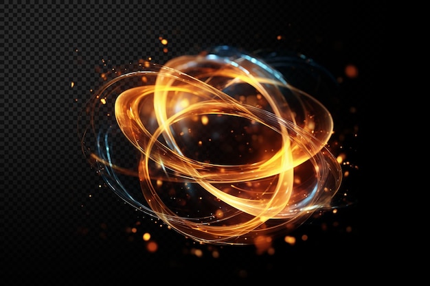 Abstract Luminous Effect on Transparent Background