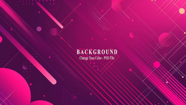 abstract magenta background with geometric shapes and lines vector illustration design for banner