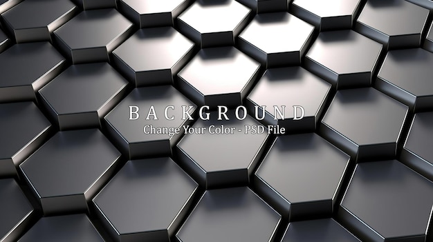 PSD abstract metal steel hexagonal background generative ai