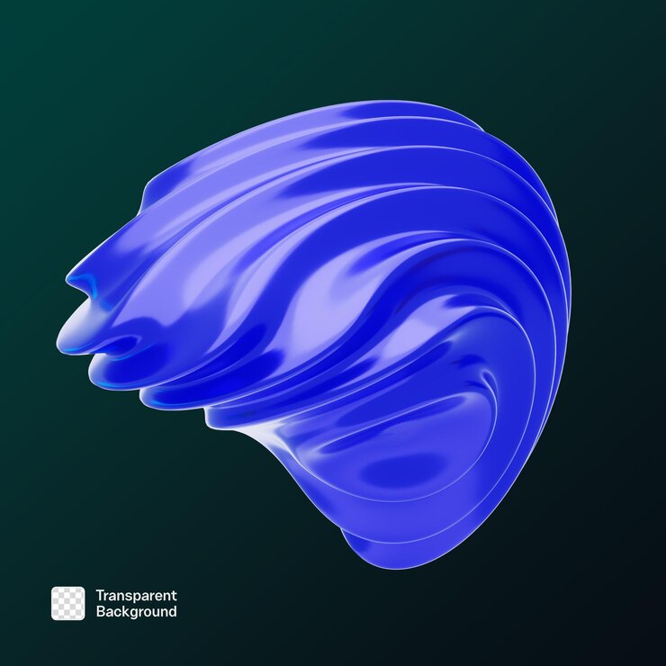 PSD абстрактная металлическая форма 3d png шаблон