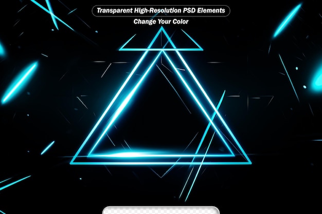 PSD abstract modern colored poster for sports light out technology and with neon triangles