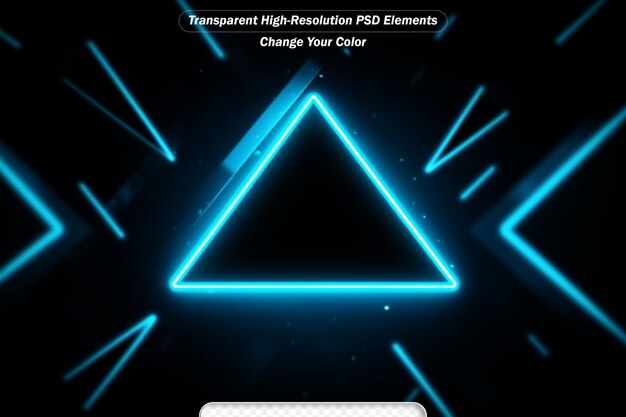 PSD abstract modern colored poster for sports light out technology and with neon triangles