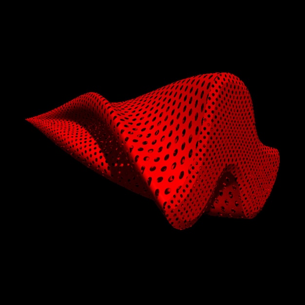 Абстрактный современный красочный 3D-рендер с жидким дизайном с жидкими лентами в форме фона psd