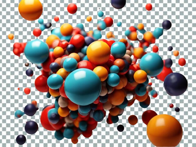 PSD abstract molecules background