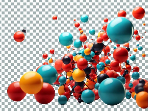 PSD abstract molecules background