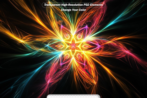 Abstract multicolored fractal 3D rendering