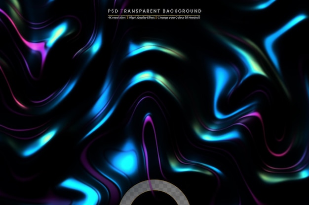 PSD abstract neon geometric background wavy gradient liquid or folds silk fabric