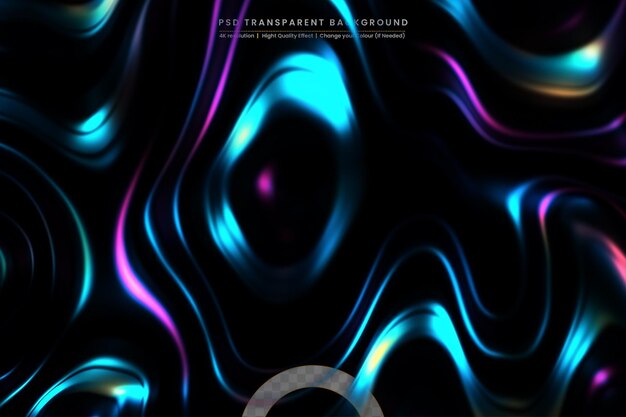 PSD abstract neon geometric background wavy gradient liquid or folds silk fabric