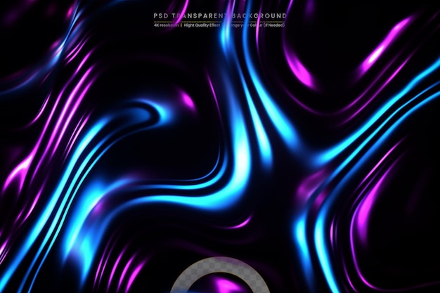 PSD abstract neon geometric background wavy gradient liquid or folds silk fabric