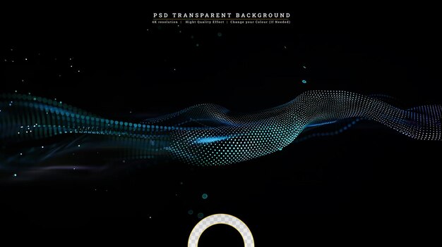 PSD abstract neon light on transparent background