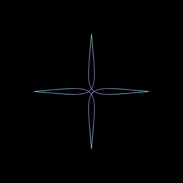 Abstract Neon Star