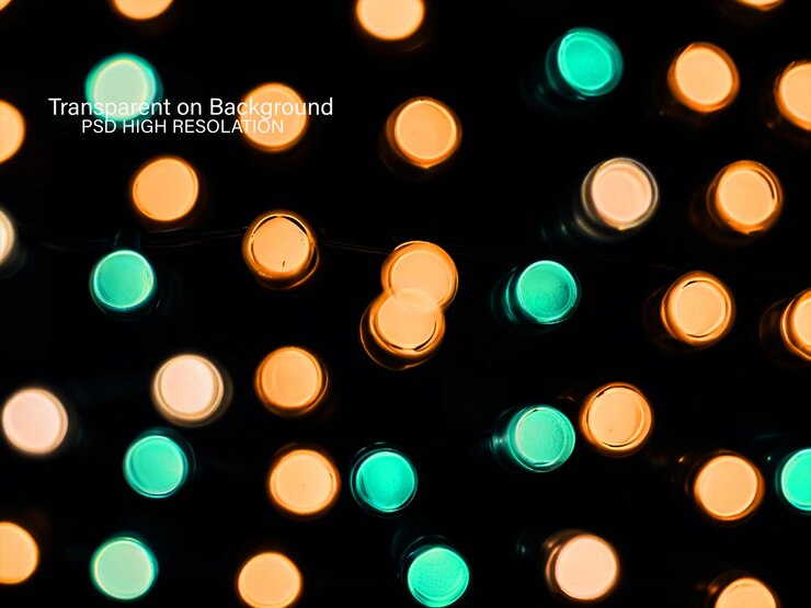 PSD abstract neon tree of life vibrant colors on transparent background