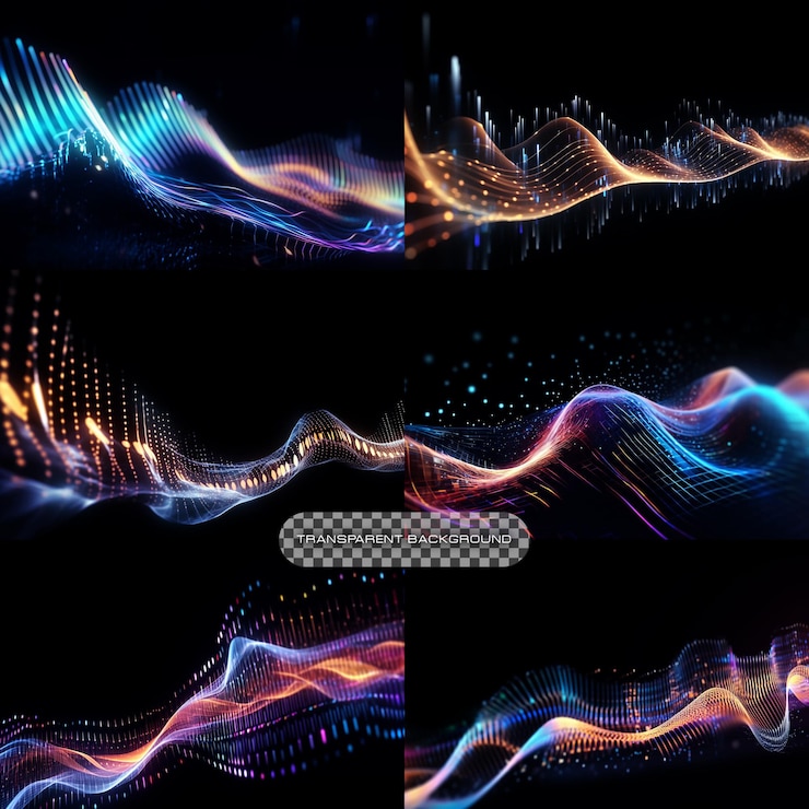 PSD abstract networking pattern set