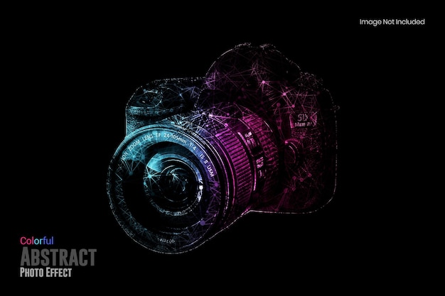 PSD abstract nft photo effect template