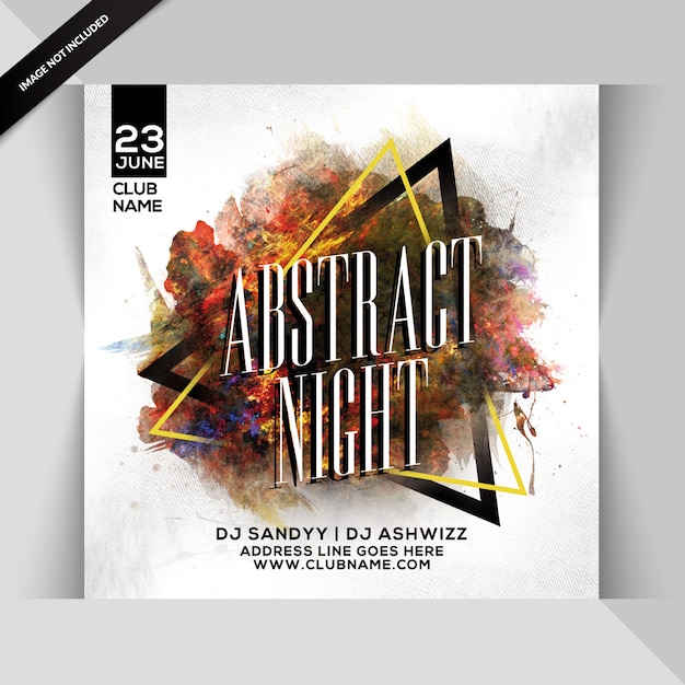 PSD abstract night party flyer