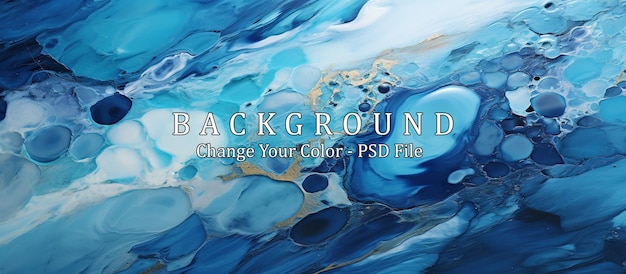 Abstract Ocean Natural Luxury Style bevat de wervelingen van marmer of de rimpelingen van agaat. Zeer mooie blauwe verf
