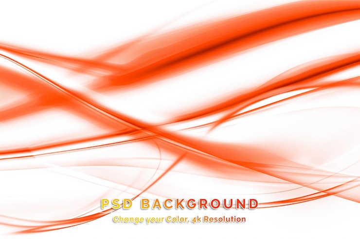 PSD abstract orange color background with motion blur copy space