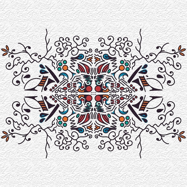 PSD abstract ornament pattern with ethnic style