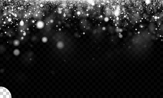 PSD abstract particle dust powder on transparent background