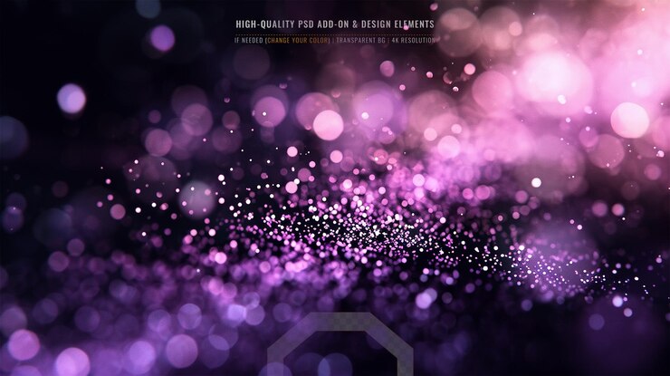 PSD abstract particles glitter dust tranparent background