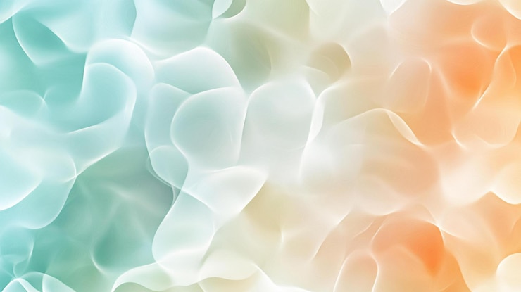 PSD abstract pastel teal orange wave background