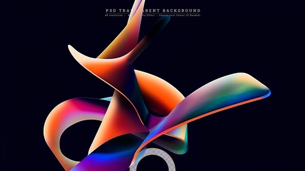 PSD abstract patroon achtergrond in veelkleurige computergrafiek op doorzichtige achtergrond